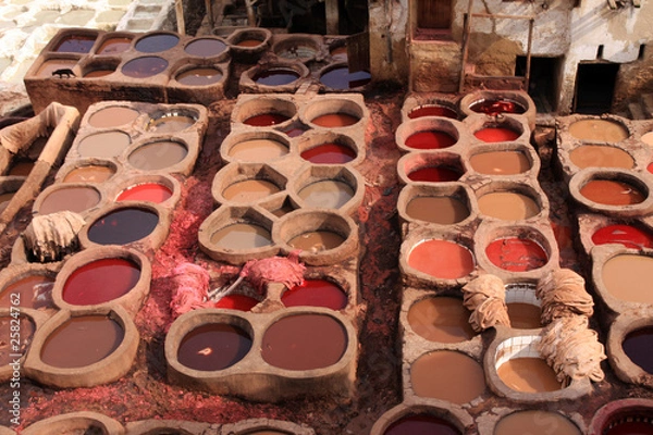Obraz Tannery in Fez, Morocco