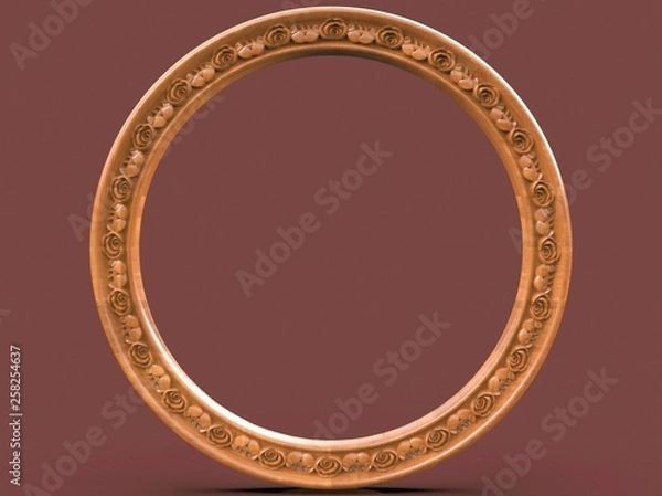 Obraz golden frame on a black background