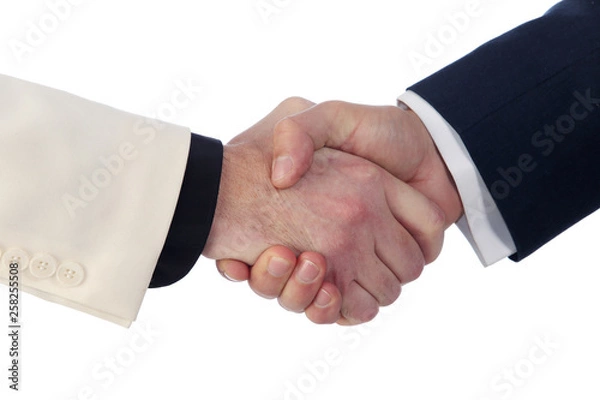 Obraz men shaking hands