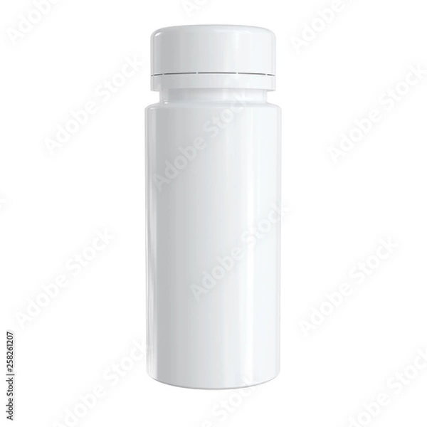 Fototapeta 3d white plustic bottle mockup rendering isolated