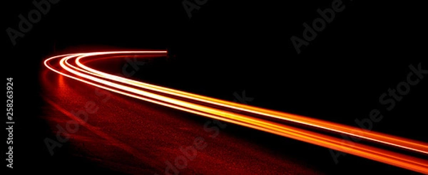 Obraz light trails in tunnel