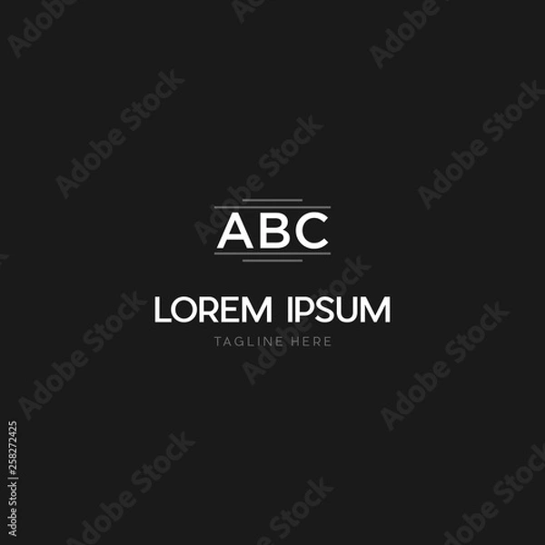 Obraz Modern and unique letter ABC initials logo design, Abstract letter ABC modern logo icon design concept. 