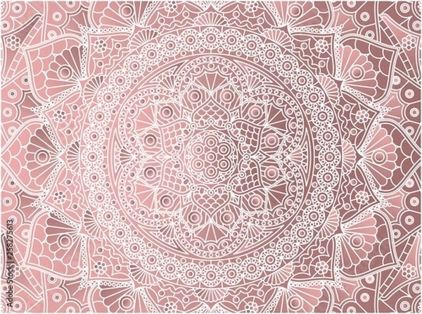 Fototapeta Vector background with mandala pattern.