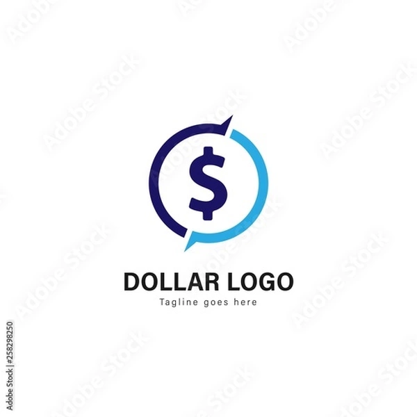 Obraz Money logo template design. Money logo with modern frame vector design