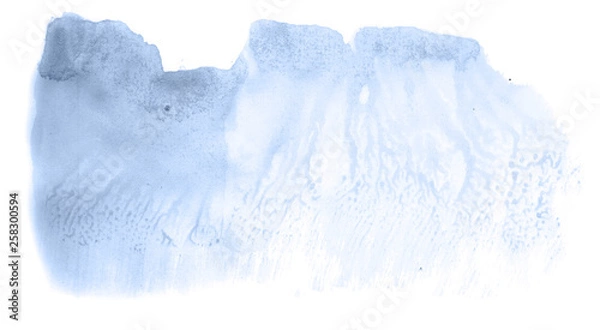 Fototapeta Abstract watercolor background hand-drawn on paper. Volumetric smoke elements. Navy blue color. For design, web, card, text, decoration, surfaces.