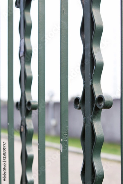 Obraz old green fence