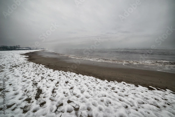 Obraz snowfall on the beach