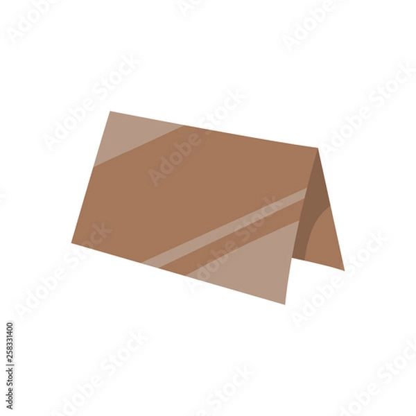 Fototapeta Brown nameplate. Identifications nameplate, nameplate. Vector illustration. EPS 10.