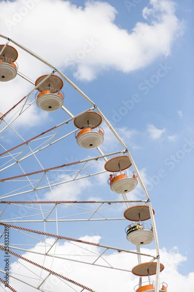 Obraz Ferris wheel container in blue sky
