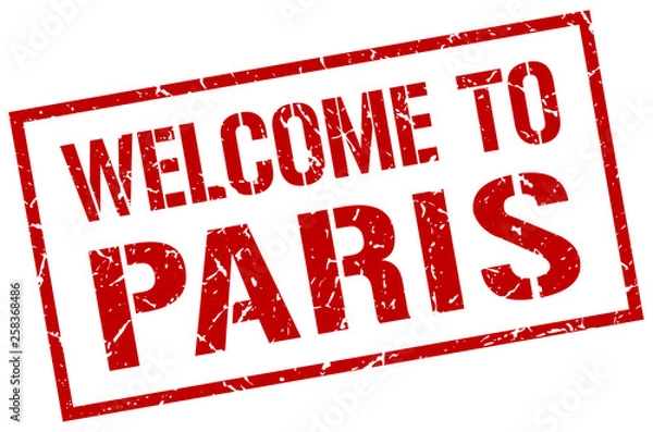 Obraz welcome to Paris stamp
