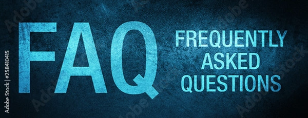 Fototapeta FAQ frequently asked questions special blue banner background