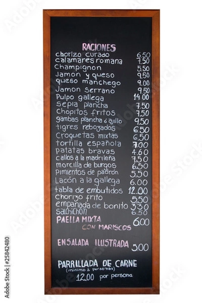 Obraz Hiszpańskie menu