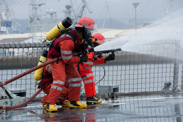 Obraz Simulacro de incendio