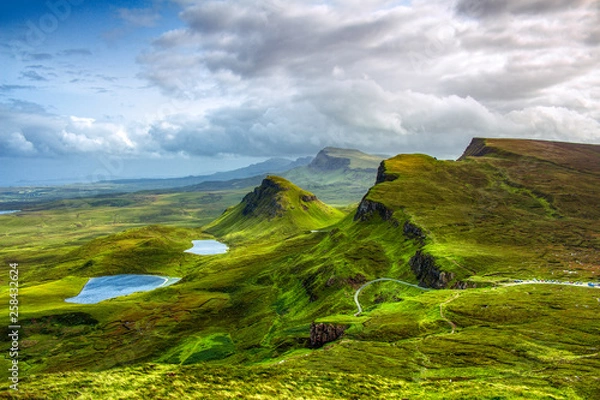 Obraz landscape with mountains and clouds