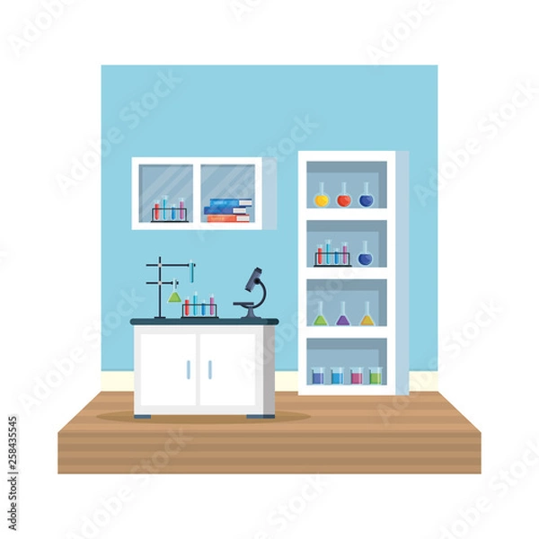 Fototapeta laboratory office workplace scene