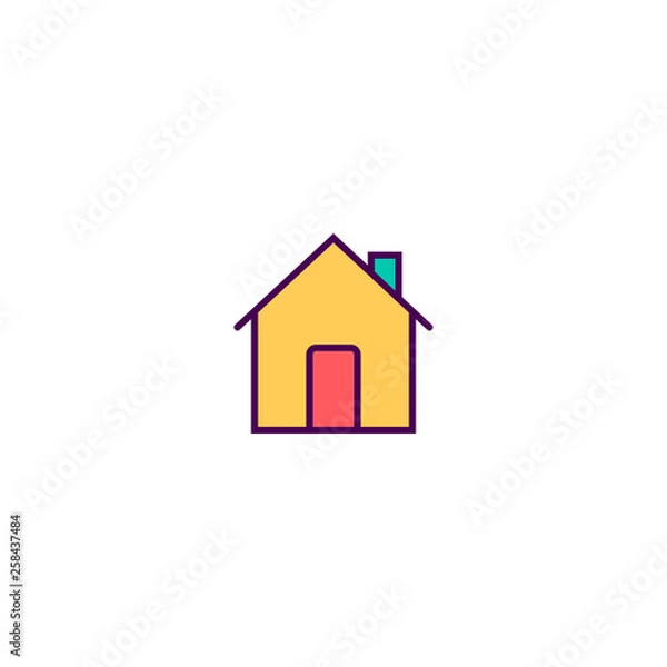 Fototapeta Home icon design. Essential icon vector design