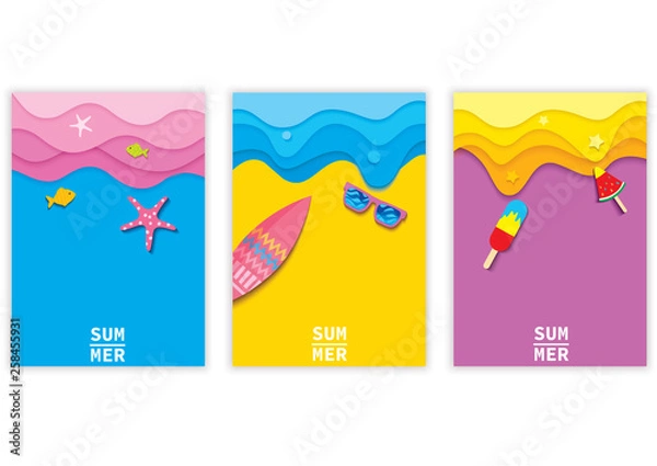 Fototapeta summer-background-set