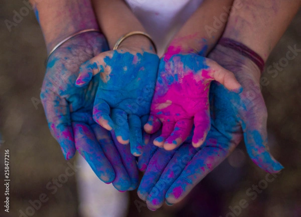 Obraz holi colour hands