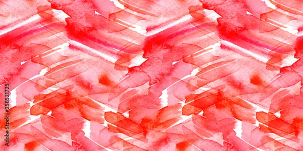 Fototapeta Abstract red on white hand drawn seamless pattern