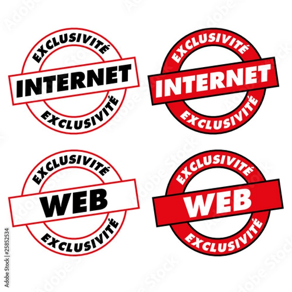 Fototapeta Pastilles Exclusivité Internet ou web