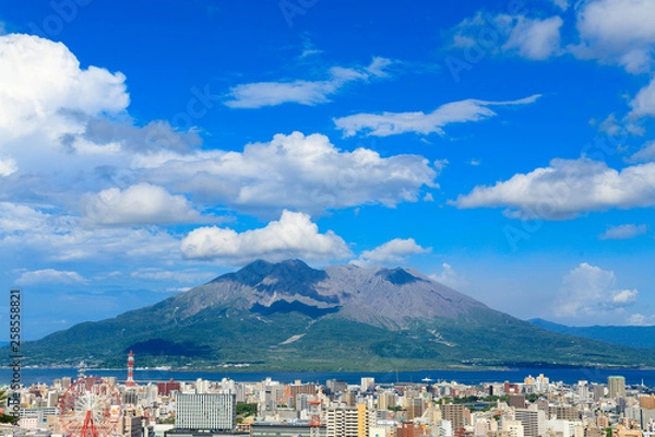 Obraz 長島美術館から見た鹿児島市街地と桜島