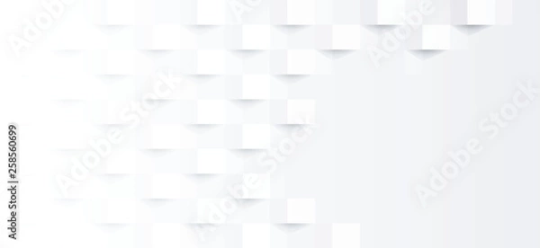 Obraz White abstract background vector with blank space for text.