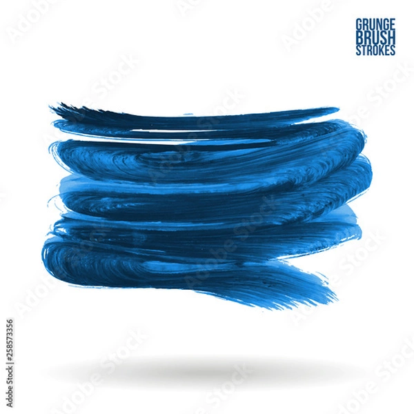 Obraz Brush stroke and texture. Grunge vector abstract hand - painted element. Underline and border design.