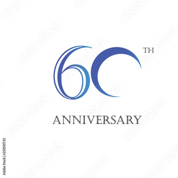 Obraz anniversary vector font alphabet