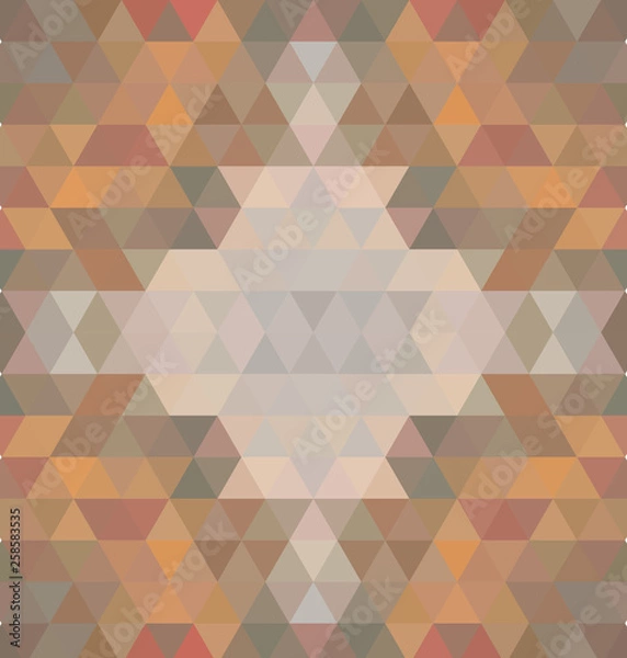 Fototapeta Vector modern abstract light beige polygonal background