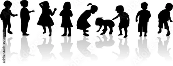 Obraz dzieci kontury