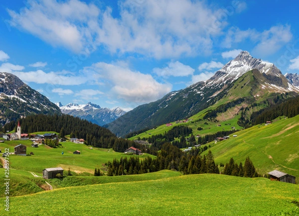 Fototapeta Alpine view (Vorarlberg, Austria)