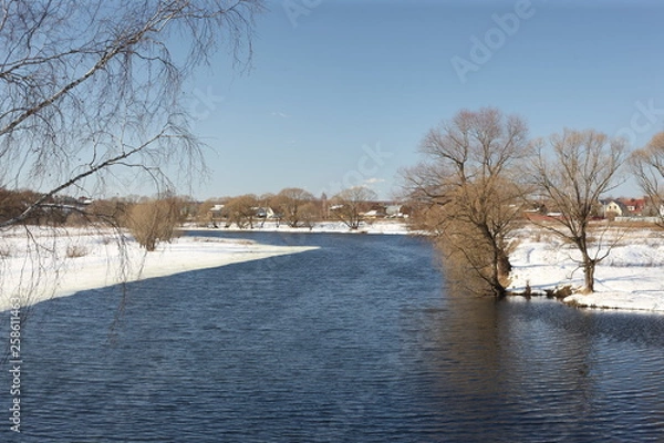 Obraz зима река