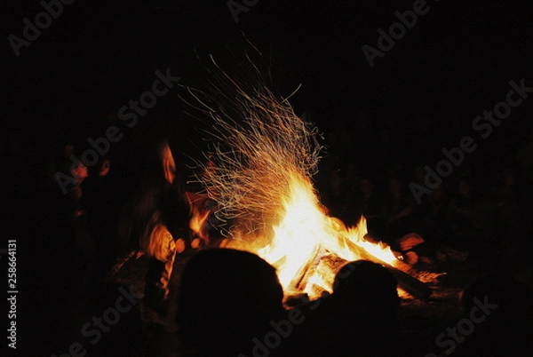 Fototapeta huge bonfire