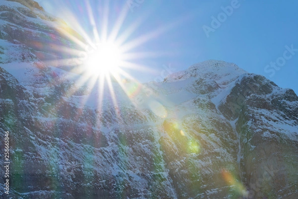 Obraz Sonnenstrahlen im Gebirge