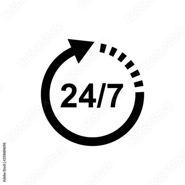 Fototapeta 24 hours icon