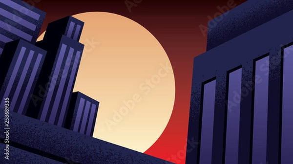 Obraz Noc w tle superbohatera