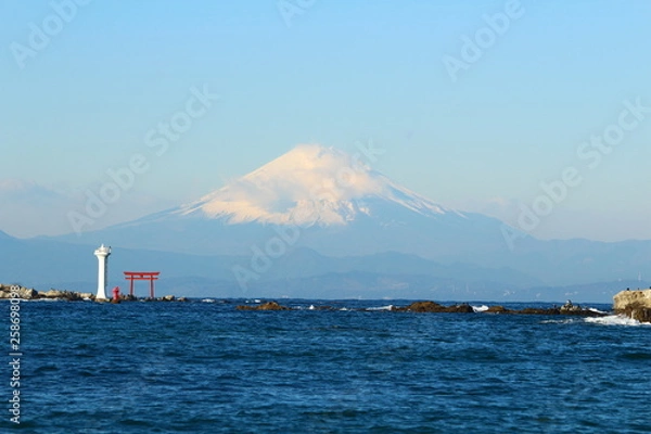 Obraz 森戸神社から見る富士山