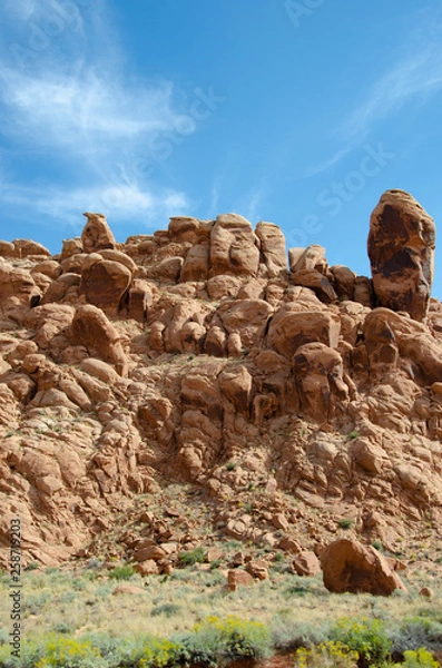 Fototapeta Red Boulder Mountain