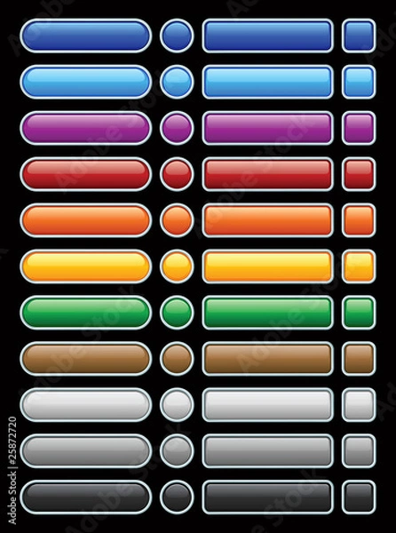 Fototapeta Popular color buttons.Vector