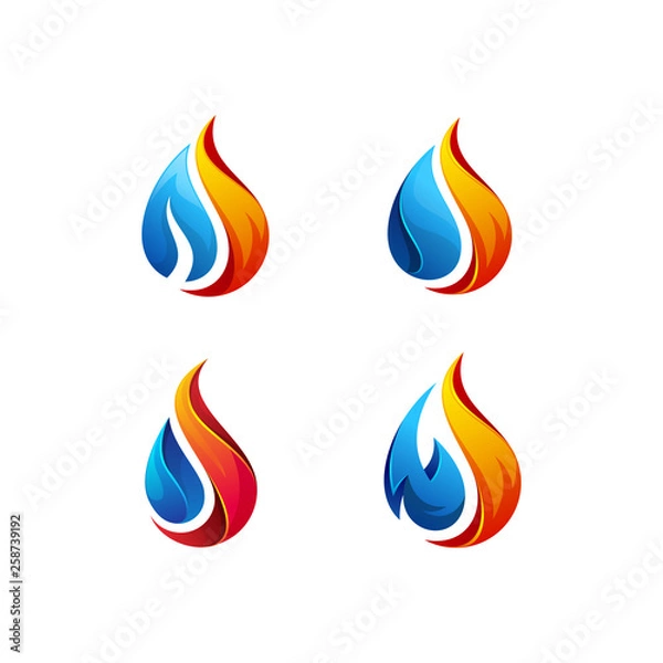 Obraz oil and gas logo bundle