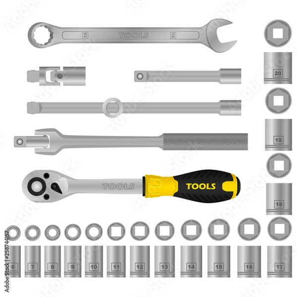 Obraz realistic vector tools. set