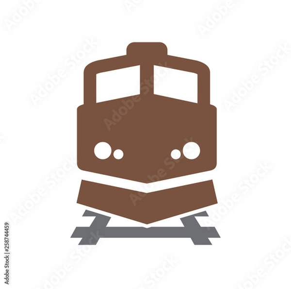 Obraz Railroad related icon on background for graphic and web design. Simple vector sign. Internet concept symbol for website button or mobile app.