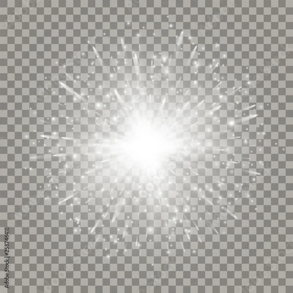 Fototapeta White sparkling explosion