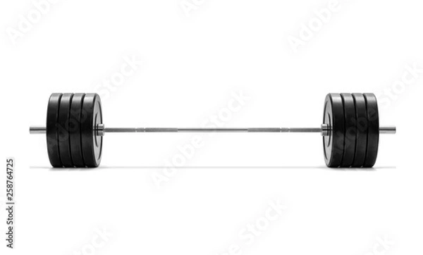 Obraz Barbell on white background, including clipping path