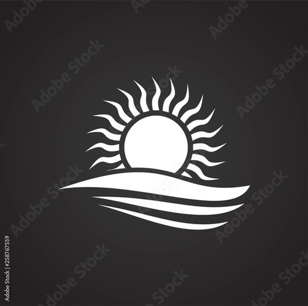 Obraz Nature related icon on background for graphic and web design. Simple vector sign. Internet concept symbol for website button or mobile app.