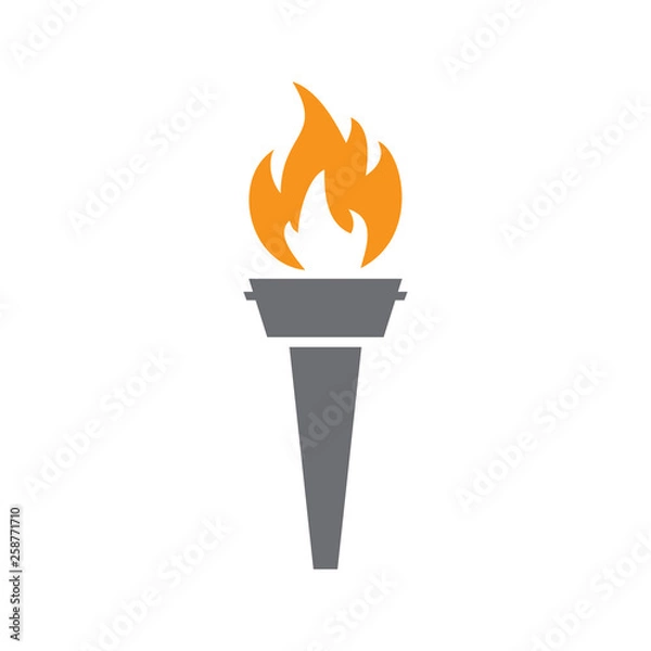 Obraz Torch icon on background for graphic and web design. Simple vector sign. Internet concept symbol for website button or mobile app.