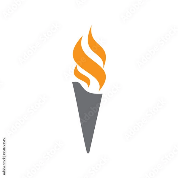 Obraz Torch icon on background for graphic and web design. Simple vector sign. Internet concept symbol for website button or mobile app.
