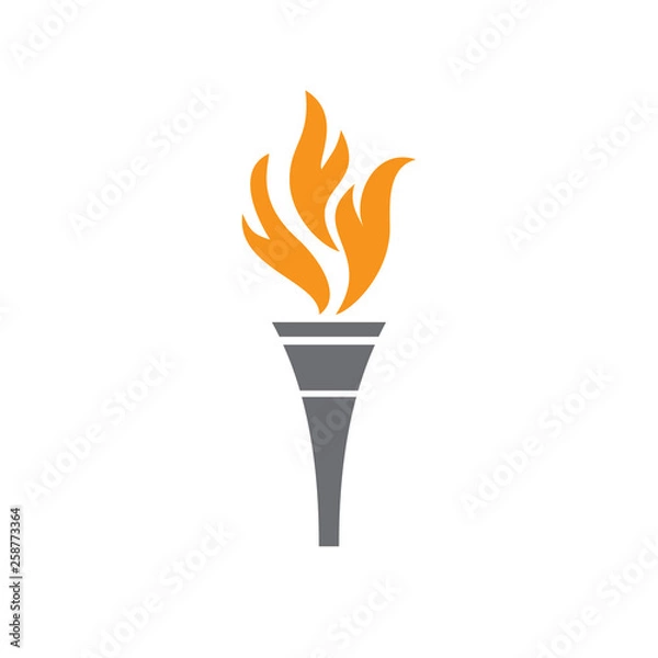 Fototapeta Torch icon on background for graphic and web design. Simple vector sign. Internet concept symbol for website button or mobile app.