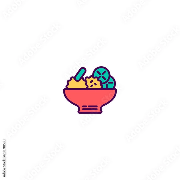 Obraz Salad icon design. Gastronomy icon vector design