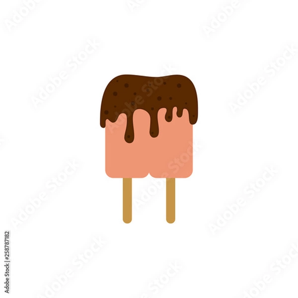 Fototapeta ice cream chocolate lilly colored icon. Element of ice cream illustration icon. Signs and symbols can be used for web, logo, mobile app, UI, UX